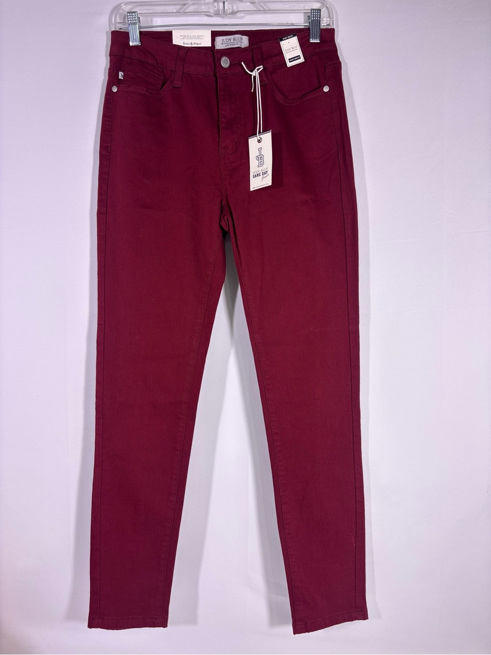 NWT Judy Blue Maroon High Waist Skinny Jeans Size 9/29